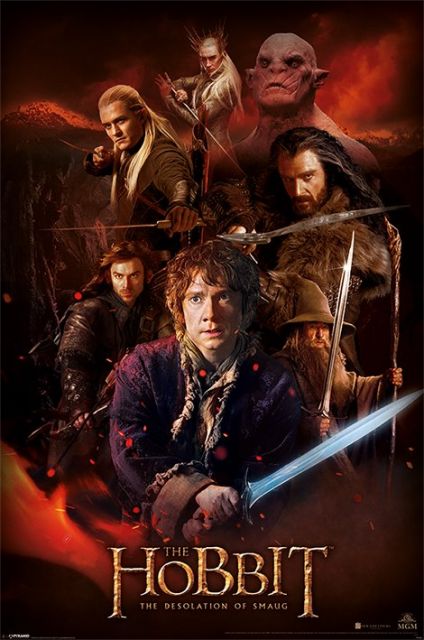 Hobbit: Pustkowie Smauga (Fire Montage) - plakat