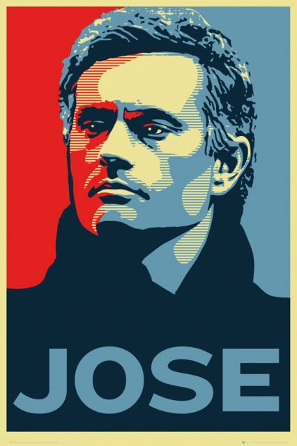 plakat na ścianę z portugalskim trenerem Chelsea Jose Mourinho