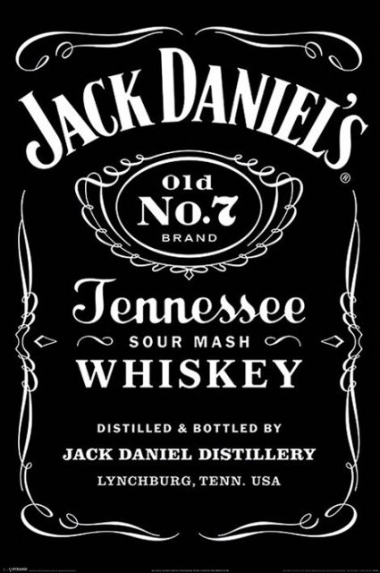Jack Daniels - etykieta - plakat