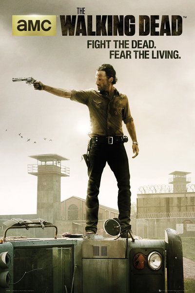 Plakat z serialu The Walking Dead ''fight the dead. fear the living''