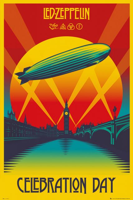 Kolorowy plakat Led Zeppelin Celebration Day