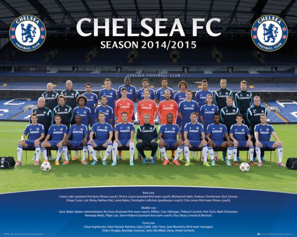 plakat na ścianę ze zdjęciem drużynowym Chelsea na sezon 2014/15