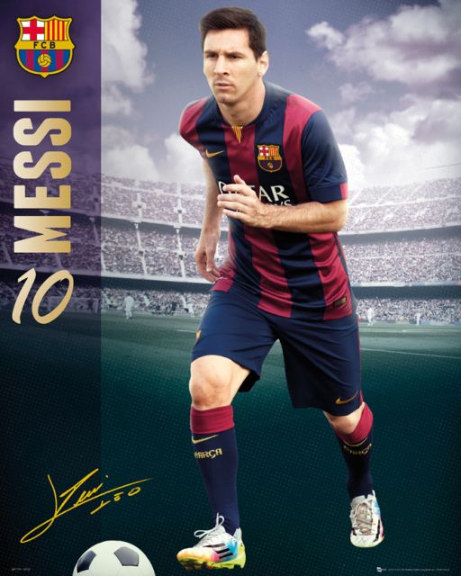 Barcelona Lionel Messi sezon 2014/15 - plakat 40x50 cm