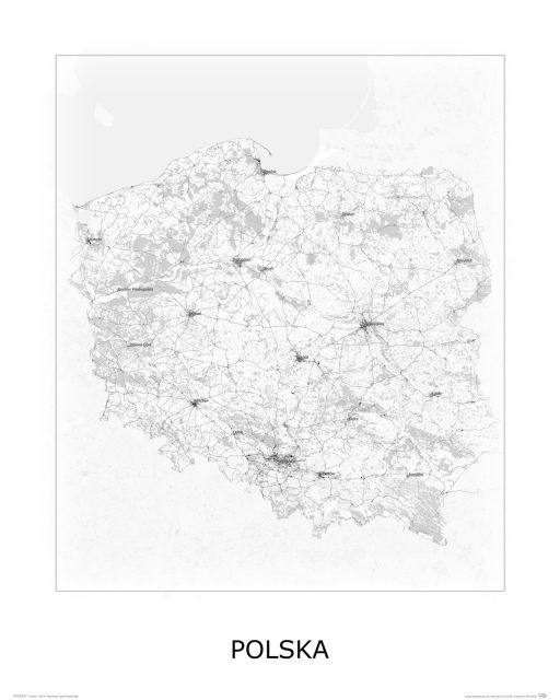 mapa na ścianę zatytułowana polska