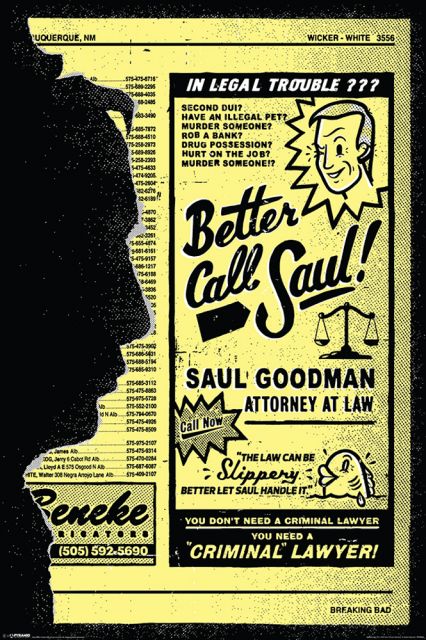 plakat z serialu Better Call Saul