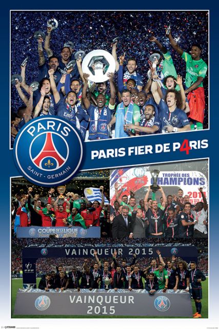 Plakat na ścianę Paris Saint Germain PSG Zwycięstwo