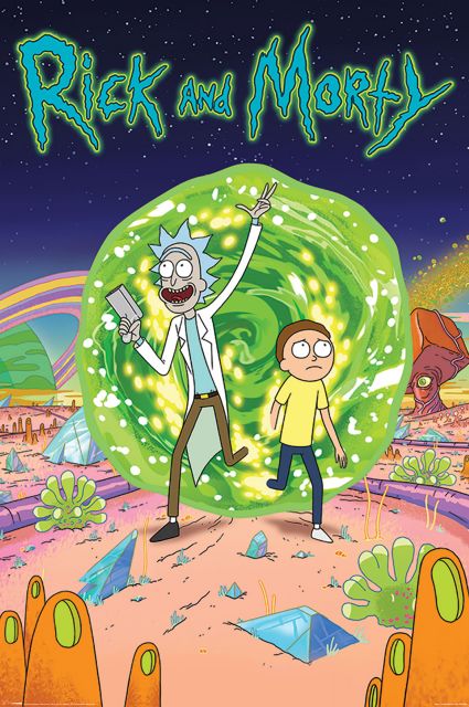 plakat zatytułowany ''Magiczny Portal'' z serialu Rick i Morty