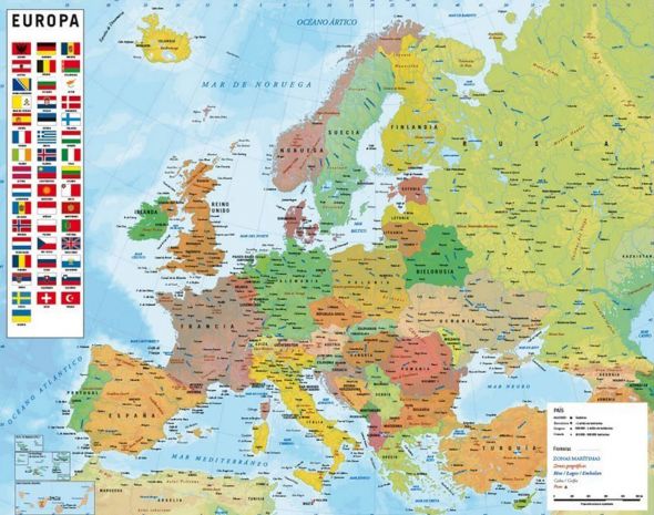 Mapa Europy - plakat