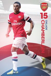 Plakat sportowy z członkiem drużyny piłkarskiej Arsenal