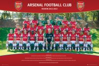 Plakat Sportowy z zdjęciem wszytskich członków drużyny Arsenal na sezon 12/13
