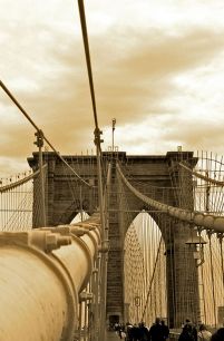 New York, Brooklyn Bridge - fototapeta