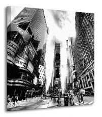 Times Square BW New York - obraz na płótnie