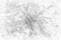 Warszawa - mapa czarno-biała - fototapeta