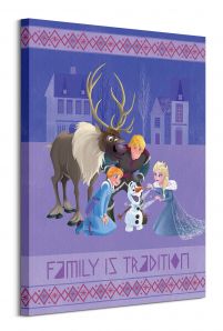Olaf's Frozen Adventure Family is Tradition - obraz na płótnie 60x80 cm