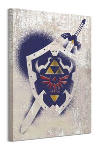 Obraz na płótnie z Hylian Shield Stencil z gry The Legend Of Zelda
