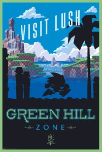 Sonic Visit Lush Green Hill Zone - plakat