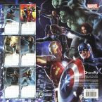 Ostatnia strona w kalendarzu z postaciami z komiksów Marvela