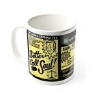 biały kubek porcelanowy z Breaking Bad z napisem Lepiej zadzwoń do Saula