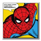 canvas w formie komiksowej ze spider-manem 85x85