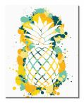 Canvas Splatter Silhouette Pineapple o wymiarach 40x50 cm