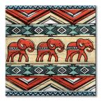 Canvas z trzema czerwonymi słonikami