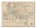Zdjęcie obrazu ściennego przedstawiającego Mapę Imperium Rzymskiego 1879