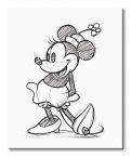 Rysunek na płótnie z postacią z kreskówki Myszką Minnie