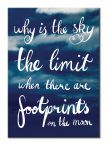 Niebieski obraz na płótnie Why is the sky the limit