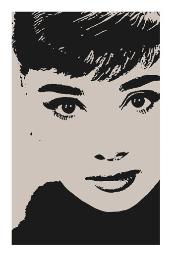 Avela Stencil Audrey Hepburn plakat numer katalogowy HR20834 1490 z 