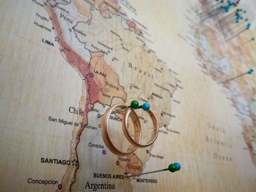 Duża Mapa świata w stylu Vintage