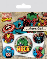 Przypinki Marvela Retro z Hulkiem